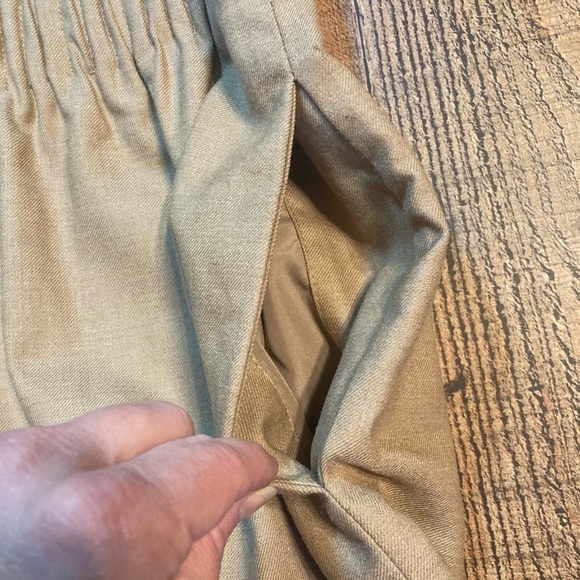 J.Crew Camel Tan Wool Blend Elastic Waist Mini Skirt Pockets Size 8 95435‎ FA17 - Picture 5 of 7
